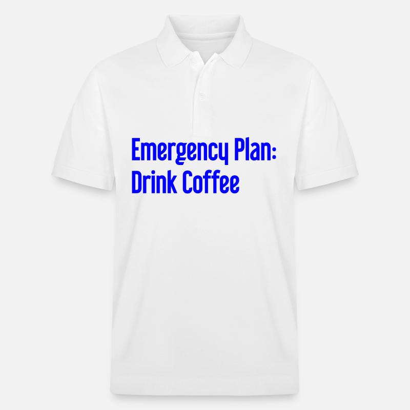 Kaffee-Notfallplan - Stanley/Stella Unisex Bio-Poloshirt PREPSTER - Weiß
