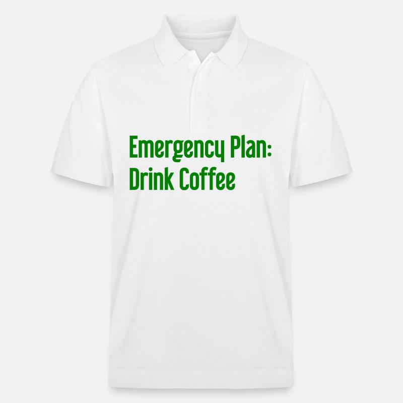 Kaffee-Notfallplan - Stanley/Stella Unisex Bio-Poloshirt PREPSTER - Weiß