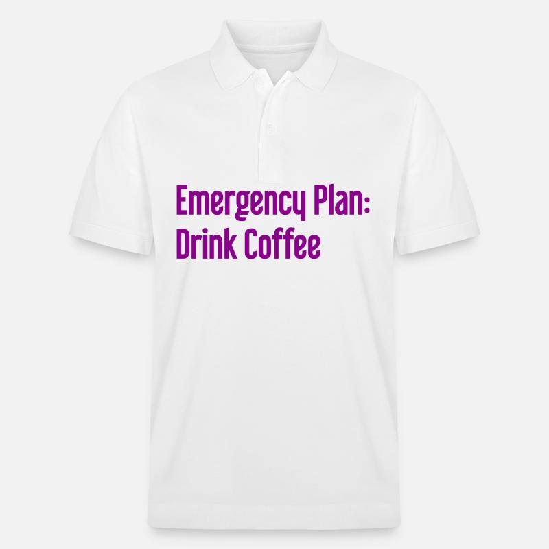 Kaffee-Notfallplan - Stanley/Stella Unisex Bio-Poloshirt PREPSTER - Weiß