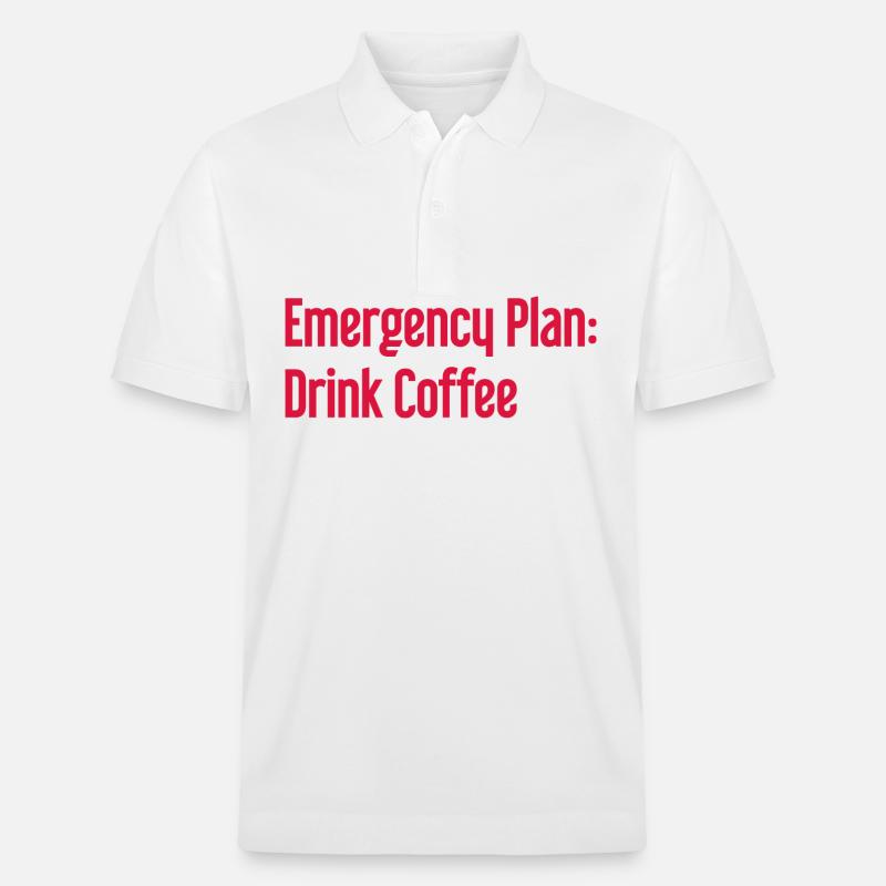 Kaffee-Notfallplan - Stanley/Stella Unisex Bio-Poloshirt PREPSTER - Weiß