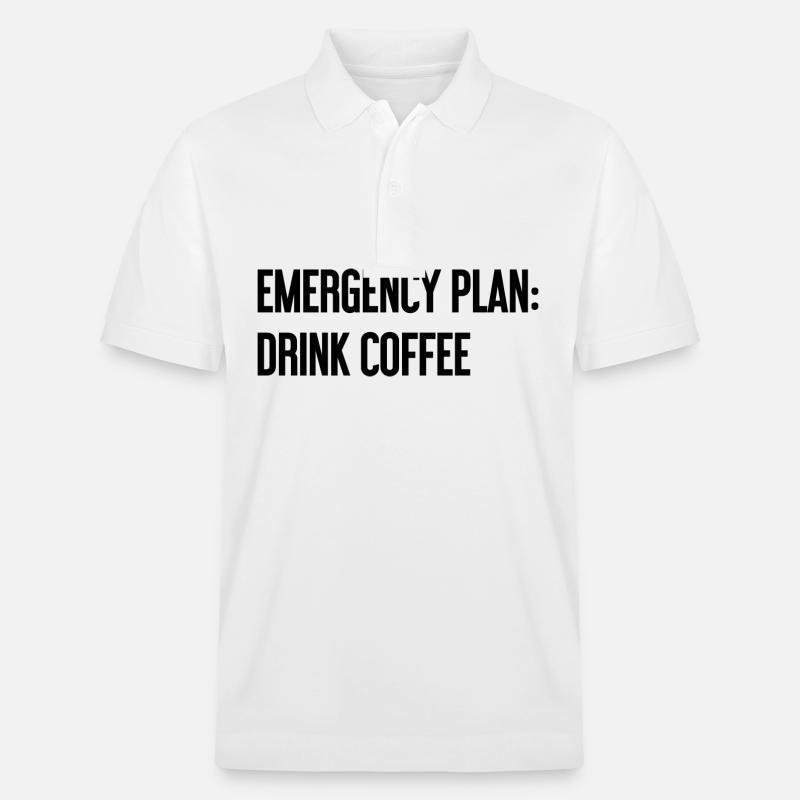 Kaffee-Notfallplan - Stanley/Stella Unisex Bio-Poloshirt PREPSTER - Weiß