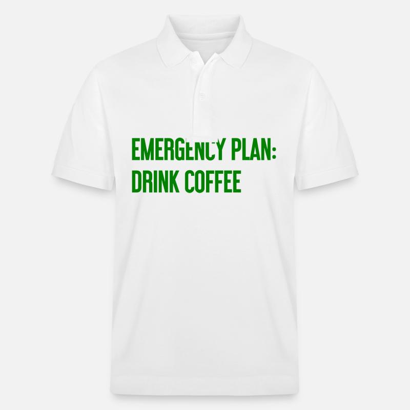 Kaffee-Notfallplan - Stanley/Stella Unisex Bio-Poloshirt PREPSTER - Weiß