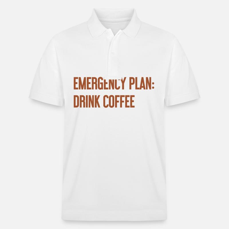 Kaffee-Notfallplan - Stanley/Stella Unisex Bio-Poloshirt PREPSTER - Weiß