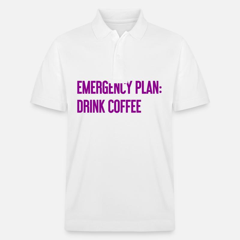 Kaffee-Notfallplan - Stanley/Stella Unisex Bio-Poloshirt PREPSTER - Weiß