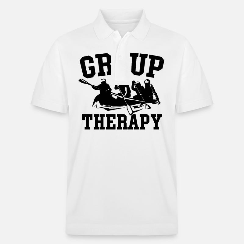 Group Therapy Rafting Adventure - Stanley/Stella Unisex Organic Polo Shirt PREPSTER - white