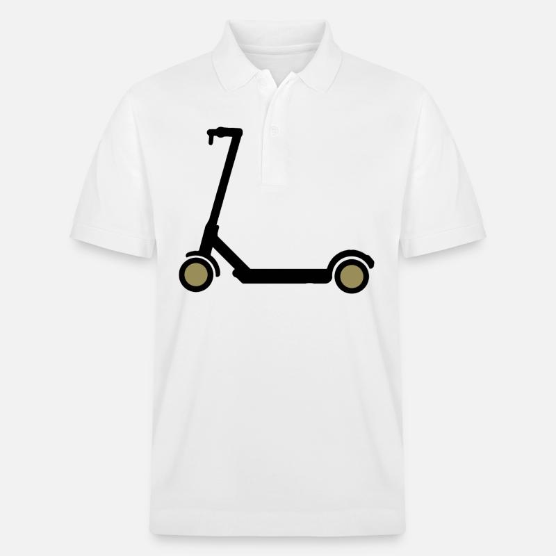 E-Scooter Eroller Comicdesign Geschenkidee - Stanley/Stella Unisex Bio-Poloshirt PREPSTER - Weiß