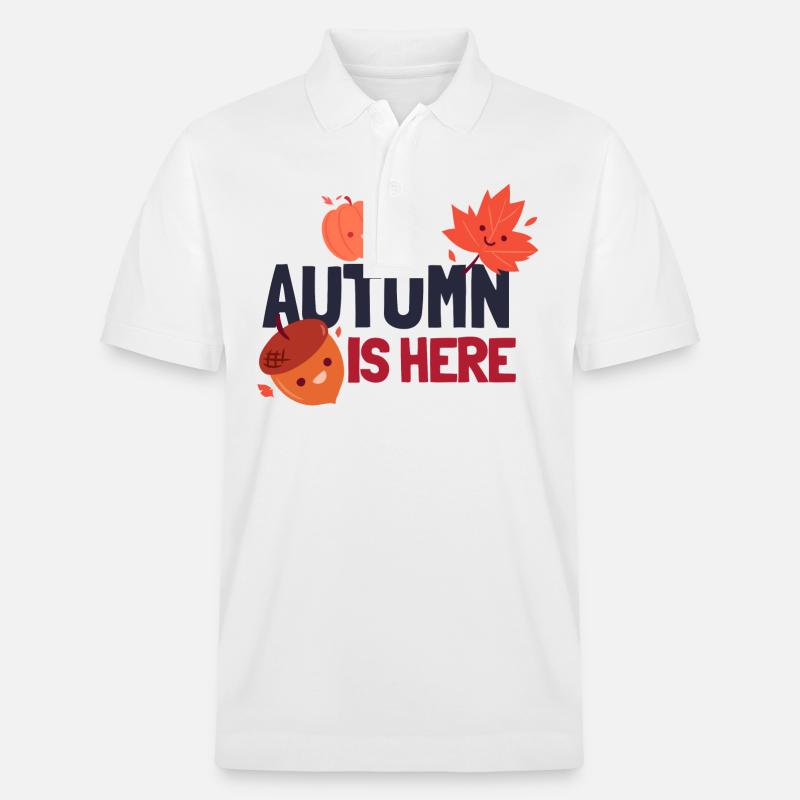 Der Herbst ist da - Stanley/Stella Unisex Bio-Poloshirt PREPSTER - Weiß