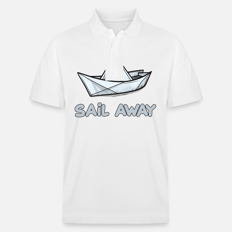 Papierschiff Papierboot Papierschiffchen - Stanley/Stella Unisex Bio-Poloshirt PREPSTER - Weiß