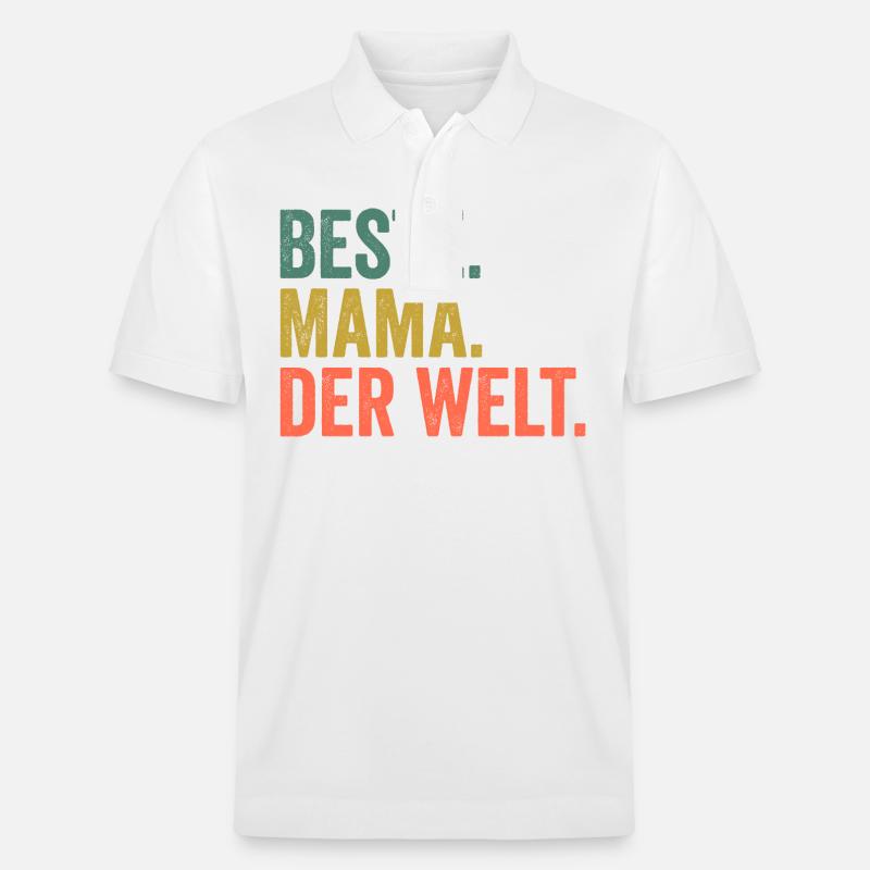 Beste Mama Der Welt - Stanley/Stella Unisex Bio-Poloshirt PREPSTER - Weiß