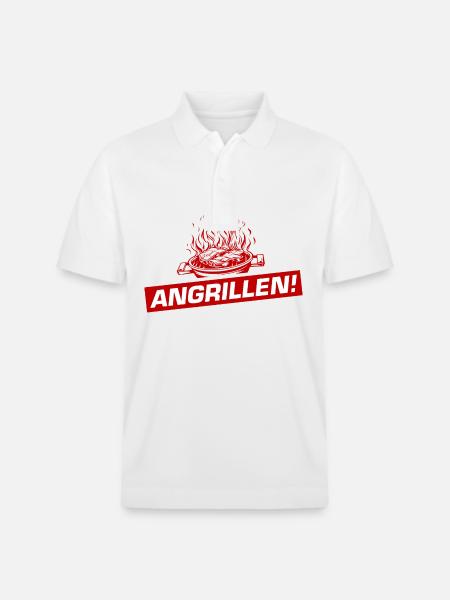 Grilling Barbecue Barbecue - Stanley/Stella Unisex Organic Polo Shirt PREPSTER - white