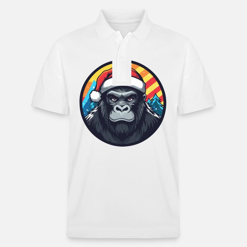 Gorille de Noël - Polo PREPSTER bio Stanley/Stella Unisexe - blanc