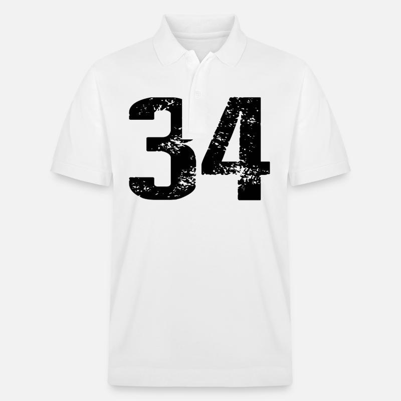 Maillot à 34 numéros - Polo PREPSTER bio Stanley/Stella Unisexe - blanc