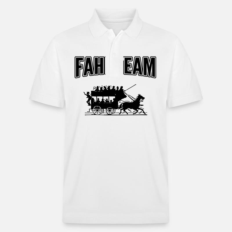 Fahrteam mit Kutsche - Stanley/Stella Unisex Bio-Poloshirt PREPSTER - Weiß