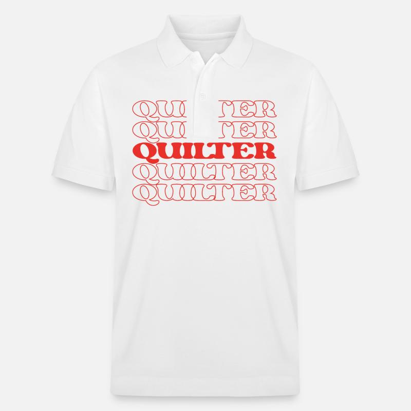 Quilter, Näher, Quiltarbeiter, Quiltmaker, Quiltexperte - Stanley/Stella Unisex Bio-Poloshirt PREPSTER - Weiß