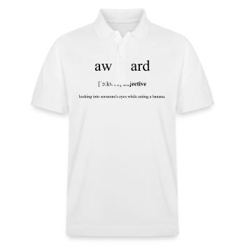 Awkward | seltsam Definition Dictionary - Stanley/Stella Unisex Bio-Poloshirt PREPSTER - Weiß - Vorne - Roxy (174cm) & Andy (188cm)