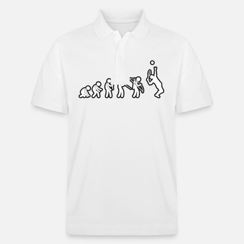 Evolution Tennis Blanc Grunge - Polo PREPSTER bio Stanley/Stella Unisexe - blanc