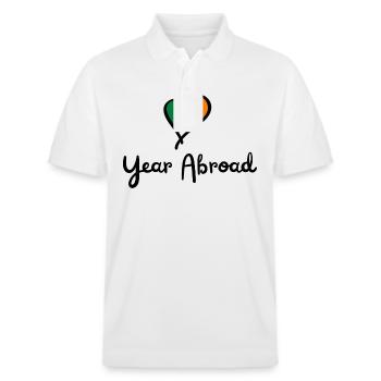 Année à l’étranger Irlande - Semestre à l’étranger - AuPair - Polo PREPSTER bio Stanley/Stella Unisexe - blanc - Devant - Roxy (174cm) & Andy (188cm)