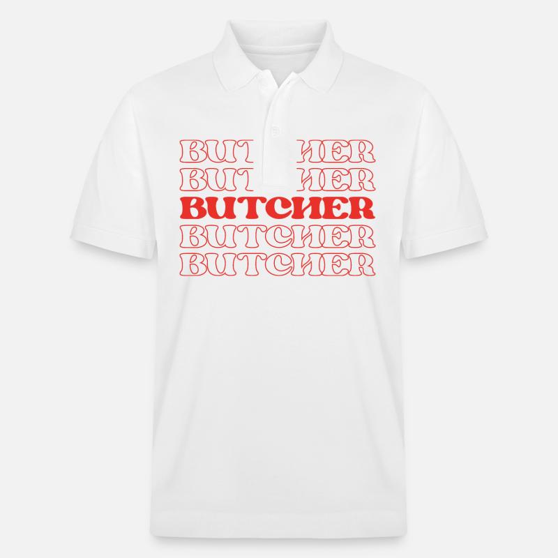 Metzger Fleischschneider Fleischverarbeiter - Stanley/Stella Unisex Bio-Poloshirt PREPSTER - Weiß