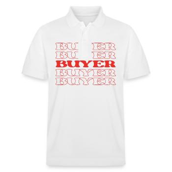 Buyer Buyer Purchaser Consumer Patron - Stanley/Stella Unisex Organic Polo Shirt PREPSTER - white - Front - Roxy (174cm) & Andy (188cm)