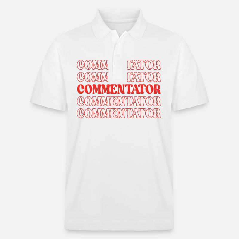 Commentateur Animateur Annonceur Diffuseur - Polo PREPSTER bio Stanley/Stella Unisexe - blanc