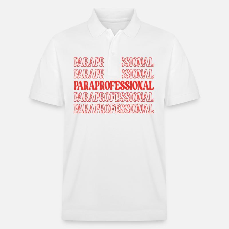 Paraprofessioneller Lehrerassistent Lehrerassistent - Stanley/Stella Unisex Bio-Poloshirt PREPSTER - Weiß