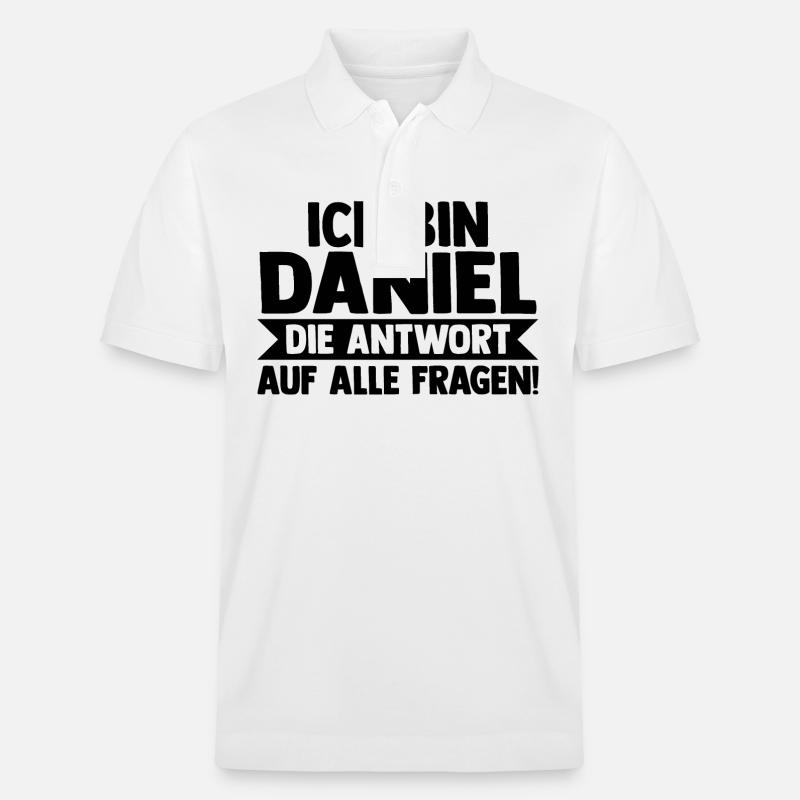Prénom Daniel - Polo PREPSTER bio Stanley/Stella Unisexe - blanc