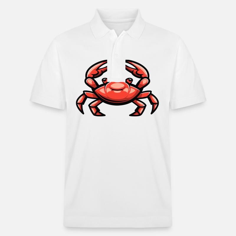 Krebs Krabbe Comic - Stanley/Stella Unisex Bio-Poloshirt PREPSTER - Weiß
