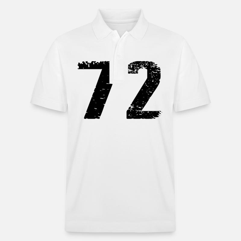 Maillot à numéros 72 - Polo PREPSTER bio Stanley/Stella Unisexe - blanc