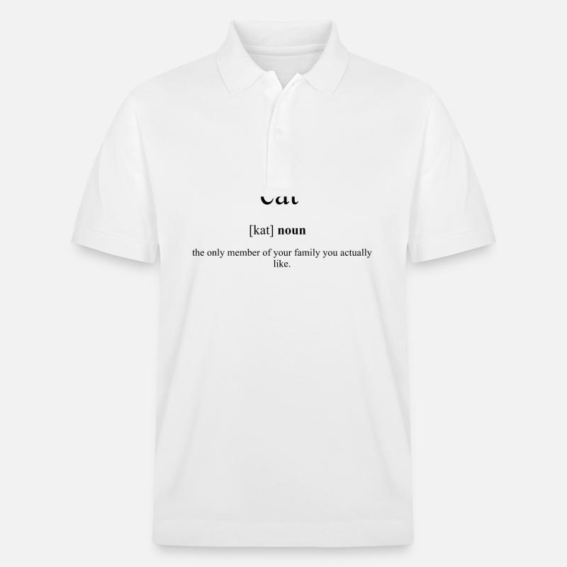 Cat (Katze) Definition Dictionary - Stanley/Stella Unisex Bio-Poloshirt PREPSTER - Weiß