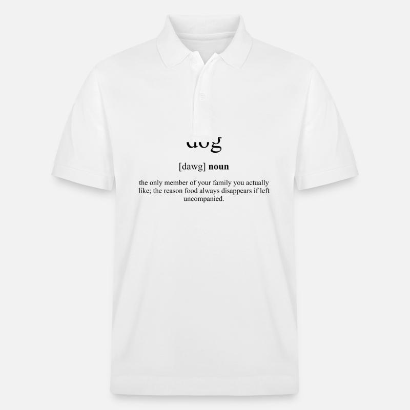 Dog (Hund) Definition Dictionary - Stanley/Stella Unisex Bio-Poloshirt PREPSTER - Weiß