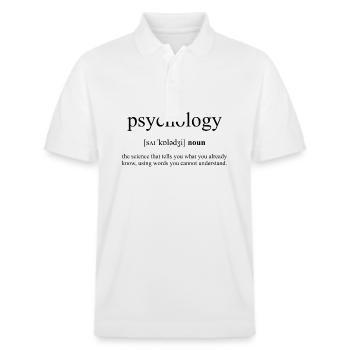 Dictionnaire de définition de la psychologie (psychologie) - Polo PREPSTER bio Stanley/Stella Unisexe - blanc - Devant - Roxy (174cm) & Andy (188cm)
