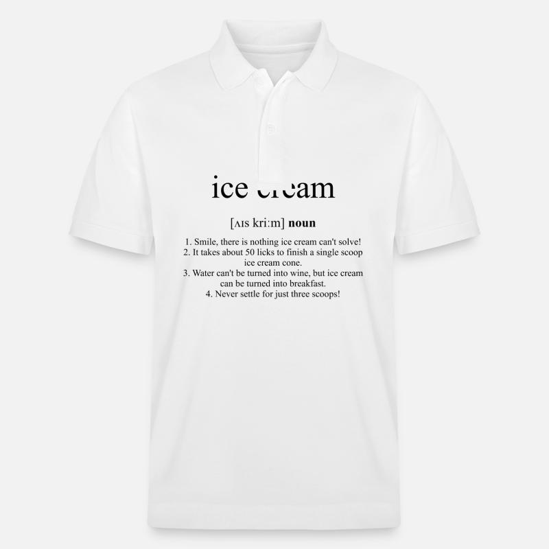 Ice Cream (Eis) - Stanley/Stella Unisex Bio-Poloshirt PREPSTER - Weiß