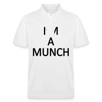 Im a munch - Stanley/Stella Unisex Organic Polo Shirt PREPSTER - white - Front - Roxy (174cm) & Andy (188cm)