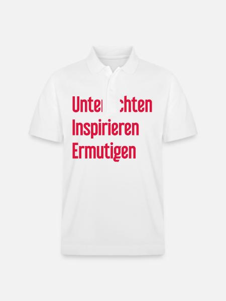 Teaching Inspiring Encouraging - Stanley/Stella Unisex Organic Polo Shirt PREPSTER - white