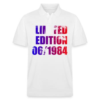 40th Anniversary Limited Edition 06/1984 - Stanley/Stella Unisex Organic Polo Shirt PREPSTER - white - Front - Roxy (174cm) & Andy (188cm)