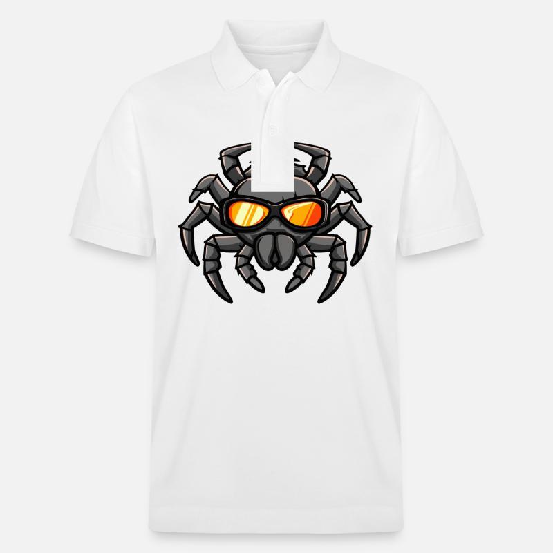 Tarentule Bande Dessinée Cool - Polo PREPSTER bio Stanley/Stella Unisexe - blanc
