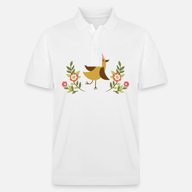 Vogel - Stanley/Stella Unisex Bio-Poloshirt PREPSTER - Weiß