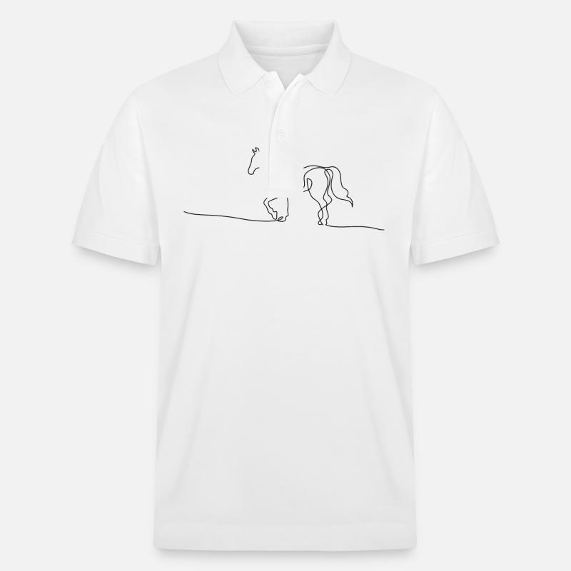 Pferde - Stanley/Stella Unisex Bio-Poloshirt PREPSTER - Weiß