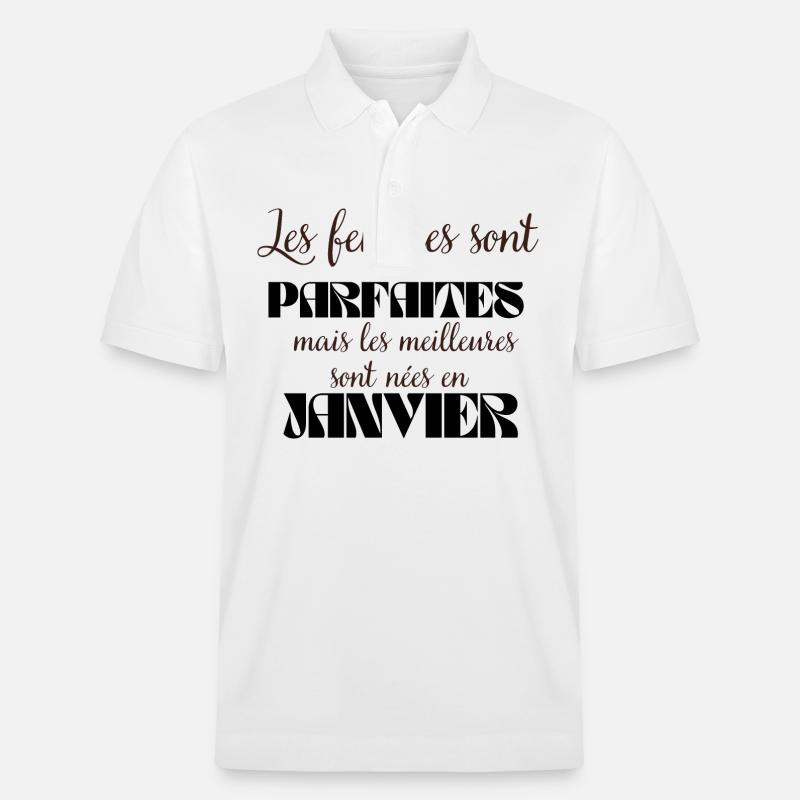 Femmes parfaites nées en janvier - Polo PREPSTER bio Stanley/Stella Unisexe - blanc