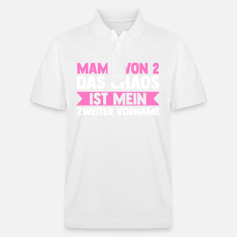 Maman de 2 enfants - Polo PREPSTER bio Stanley/Stella Unisexe - blanc