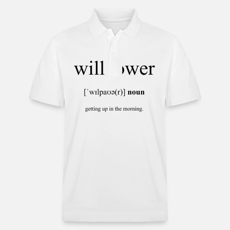 Willpower | Willenskraft Definition Dictionary - Stanley/Stella Unisex Bio-Poloshirt PREPSTER - Weiß