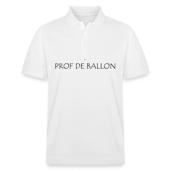 Ballon-Lehrer - Stanley/Stella Unisex Bio-Poloshirt PREPSTER - Weiß - Vorne - Roxy (174cm) & Andy (188cm)