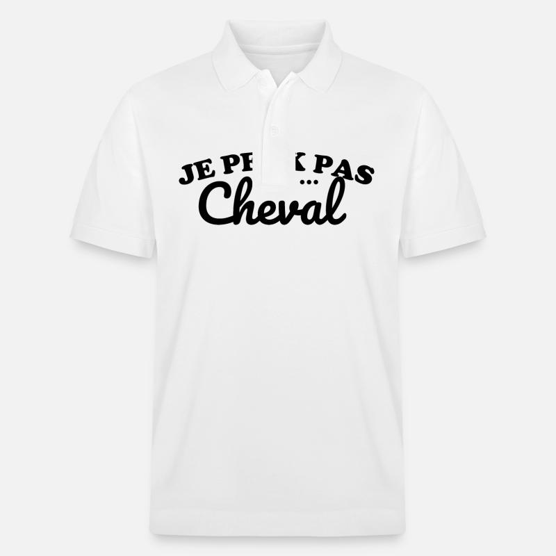 JE PEUX PAS J´AI CHEVAL - Polo PREPSTER bio Stanley/Stella Unisexe - blanc
