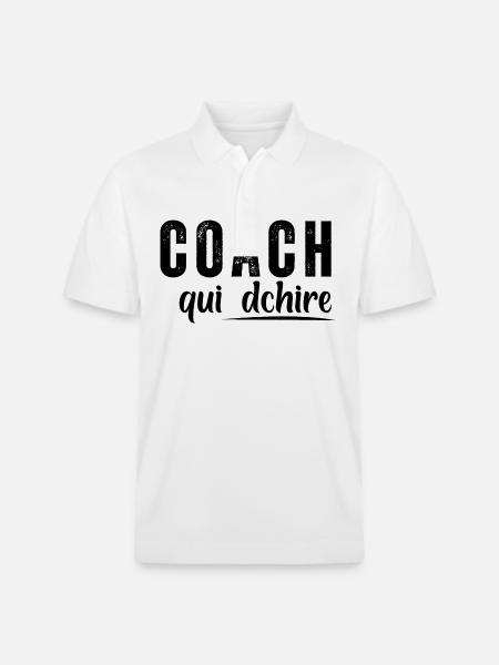 Coach Who - Stanley/Stella Unisex Organic Polo Shirt PREPSTER - white