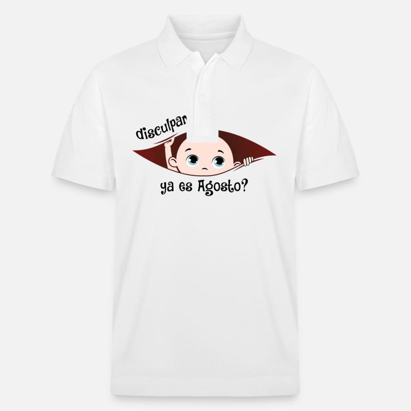 Disculpame Ya Es Agosto Bebé - Stanley/Stella Unisex Bio-Poloshirt PREPSTER - Weiß