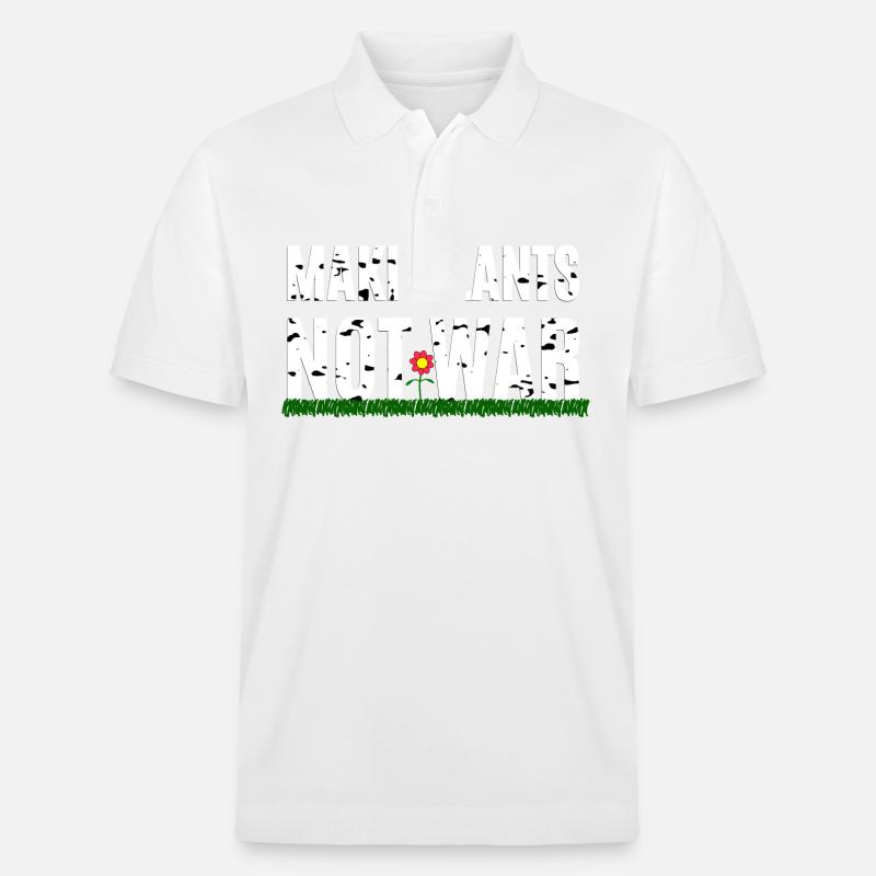Make Plants Not War - Stanley/Stella Unisex Organic Polo Shirt PREPSTER - white