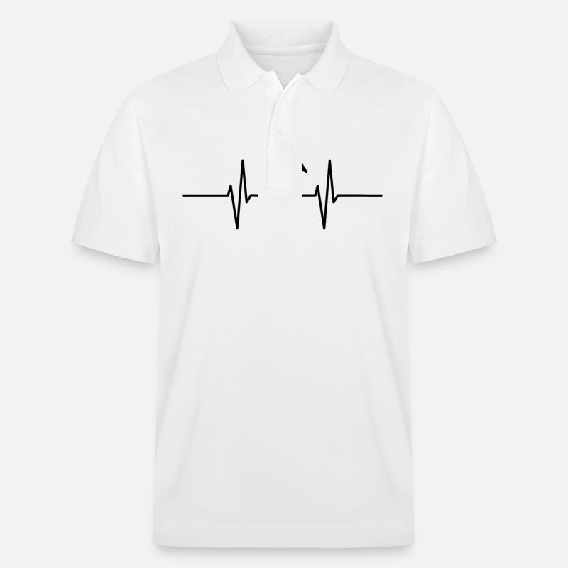 Herzschlag mit Pferd - Stanley/Stella Unisex Bio-Poloshirt PREPSTER - Weiß