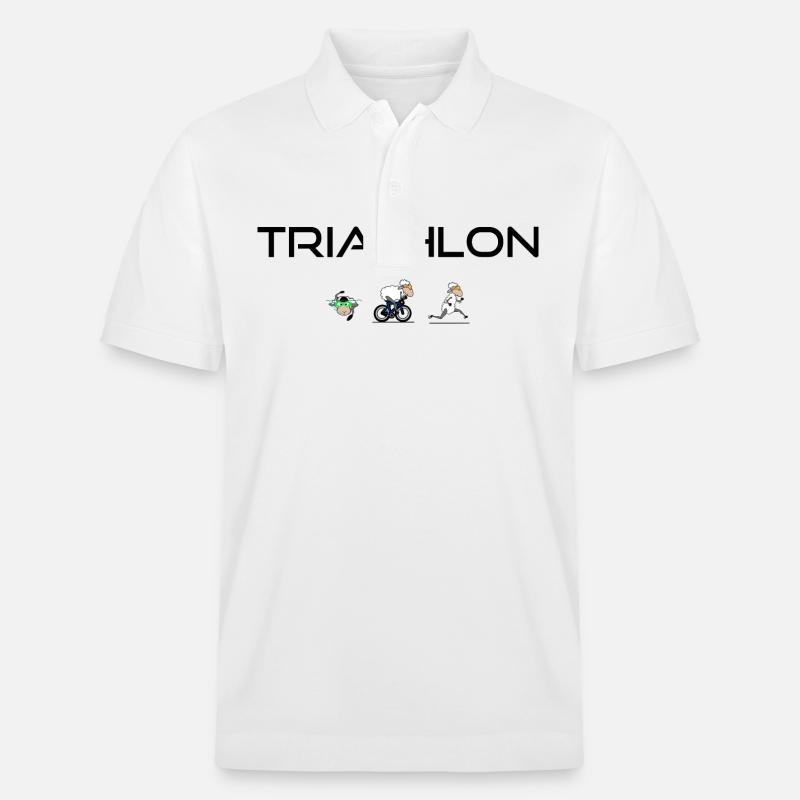 Triathlet Schaf - Stanley/Stella Unisex Bio-Poloshirt PREPSTER - Weiß