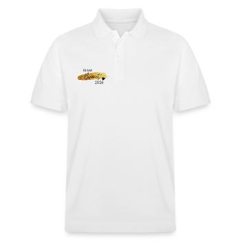 Braut Gold Herz Hochzeit JGA Team Bride Geschenk - Stanley/Stella Unisex Bio-Poloshirt PREPSTER - Weiß - Vorne - Roxy (174cm) & Andy (188cm)