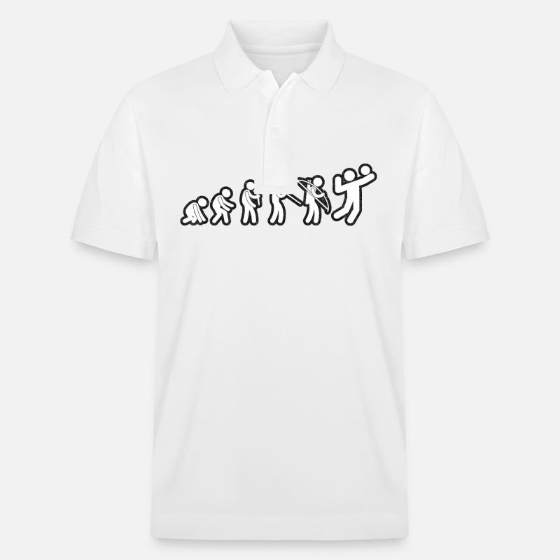 Evolution Volley-ball Blanc Grunge - Polo PREPSTER bio Stanley/Stella Unisexe - blanc